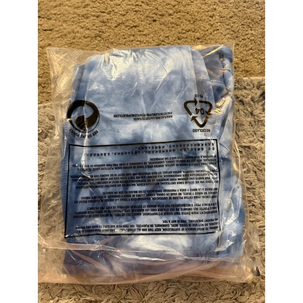 Chicago Cubs MLB Womens Tie Dye Joggers Blue White Cloud Wash Sweatpants NEW - Picture 5 of 5